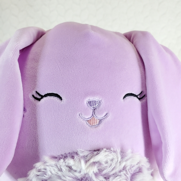 Bubbles Squishmallows 8 Inch BNWT Purple Bunny with Rose Swirl Belly Easter - Picture 7 of 7